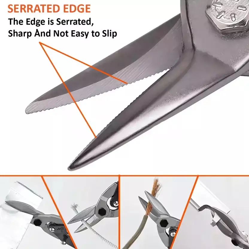 HARDEN Professional Aviation Snip Straight Head 254 mm (10 inch) with Forged Blade Tinner Snips, 570103