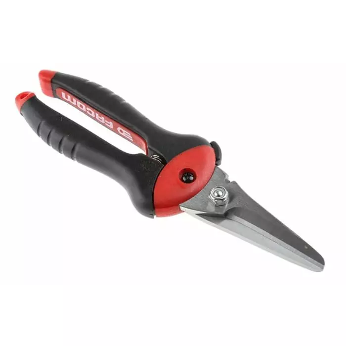 Facom 205 mm Straight Tin Snip for Aluminium, Cardboard, Leather, PVC, Rubber, Steel, 980.PB
