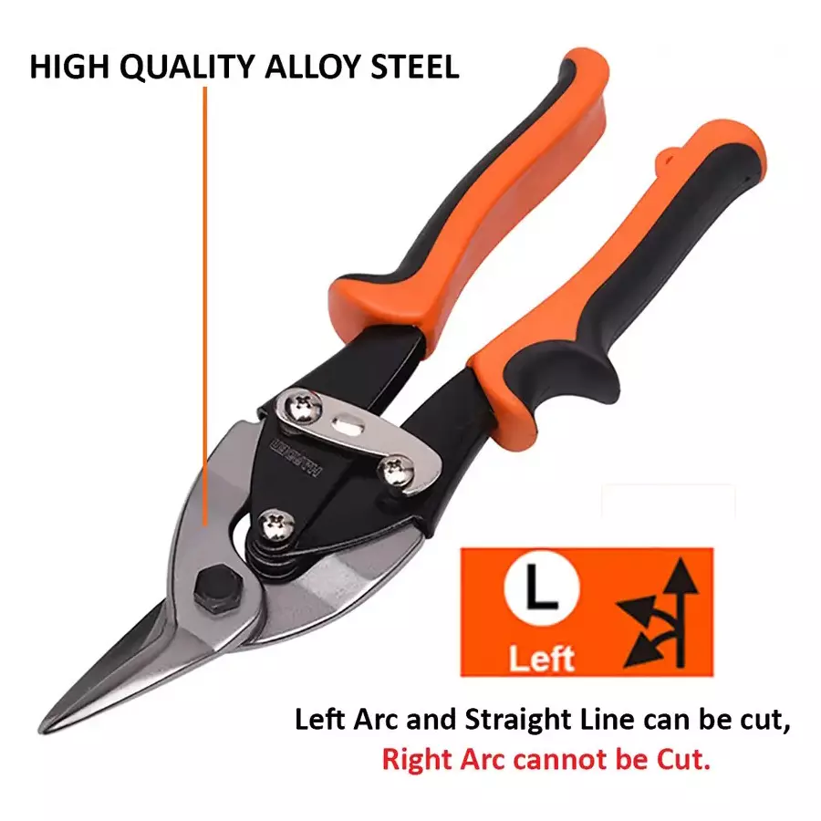 HARDEN Professional Aviation Snip Left Head 254 mm (10 inch) with Forged Blade Tinner Snips