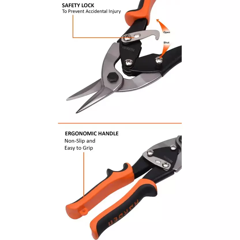 HARDEN Professional Aviation Snip Left Head 254 mm (10 inch) with Forged Blade Tinner Snips