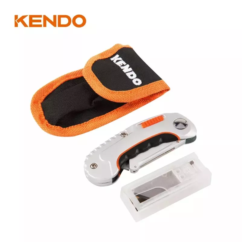 kendo-folded-utility-cutter-with-storage-nylon-belt-pouch-retractable-blade-30637