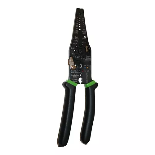 MULTICOMP PRO Wire Cutter/Stripper/Crimper 22 AWG to 12 Stripping Capacity, MP011313