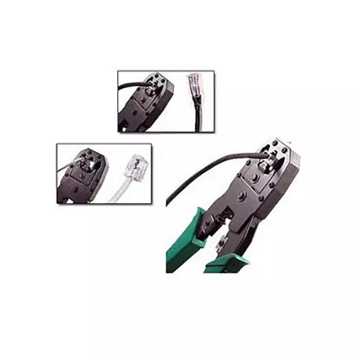 GENERIC Technotech Crimping Tool Green RJ45, RJ11, RJ12 8P8C & 6P6C Cat5 LAN Cable Cutter & Crimper