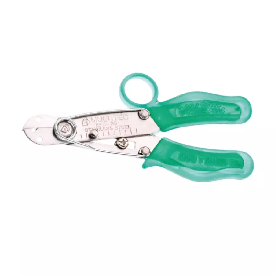 Multitec Wire Rope Cutter with Finger Holding Ring Stainless Steel & Plastic for Wire & Cable Cutting, 68C SS