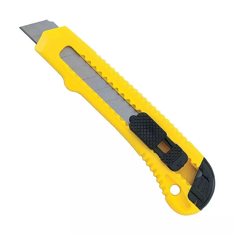 STANLEY Basic Snap-Off Cutter 18 mm Carbon Steel Blade and Plastic Handle, 10-143-S