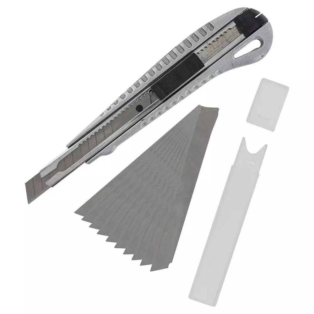 MULTICOMP PRO Snap Off Knife Set & 10 Blades Kit Contents, MP012487