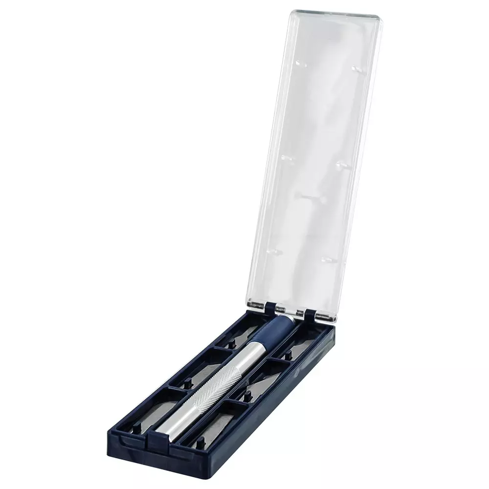 MULTICOMP PRO Soft Grip Craft Knife #1 Set (1) & (6) Blades Kit Contents, MP012499