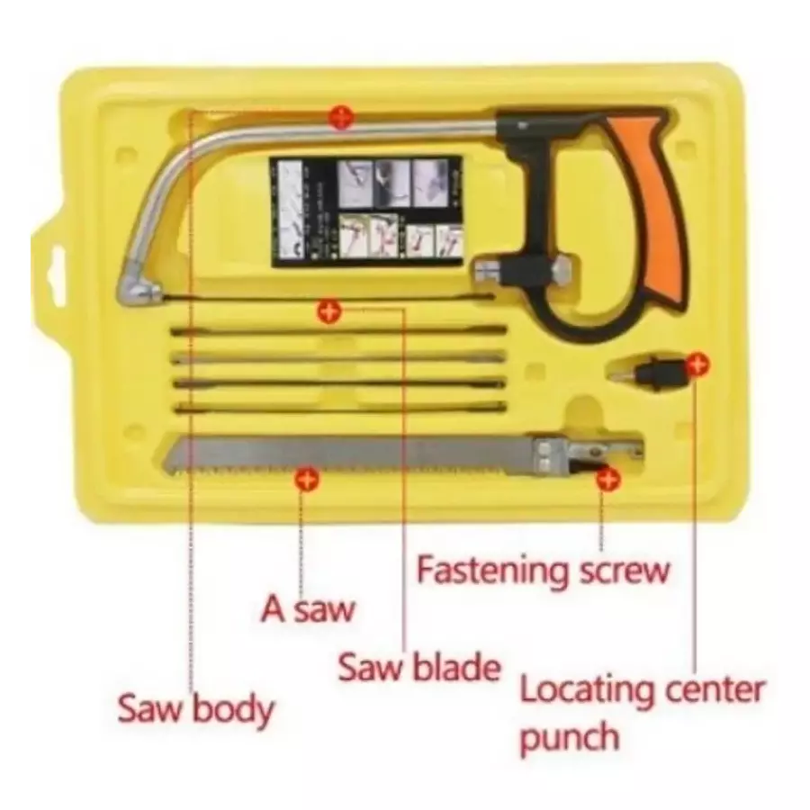 Mass Pro Multi-Function Portable Hand Saw Tool Kit Metal Saw & Cutter Multicolor for Wood Working