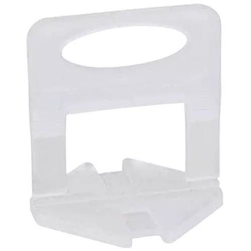 TileMaster 100 Pcs Tile Leveling Spacer Clip with 100 Wedges 2 mm Non-Magnetic Durable Plastic Yellow & White 33 cm Length TM-222