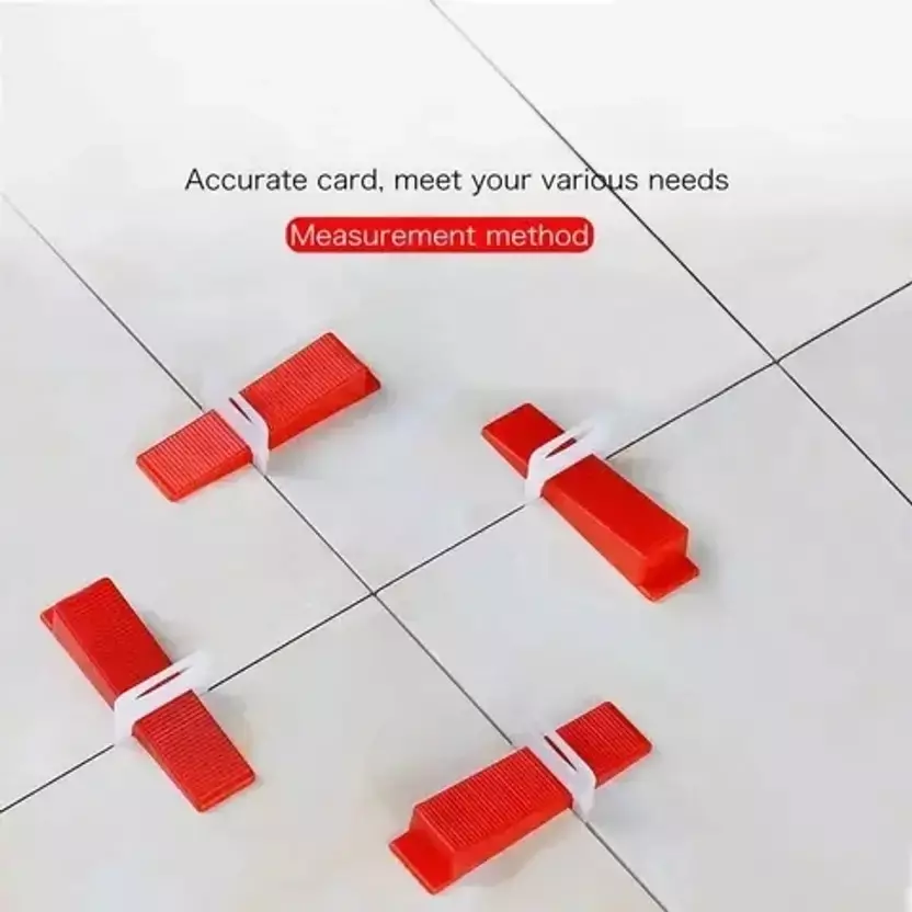 ToolsT 100 Pcs Tile Leveling Clips and 100 Pcs Ceramic Spacers 2 cm (Set of 200)