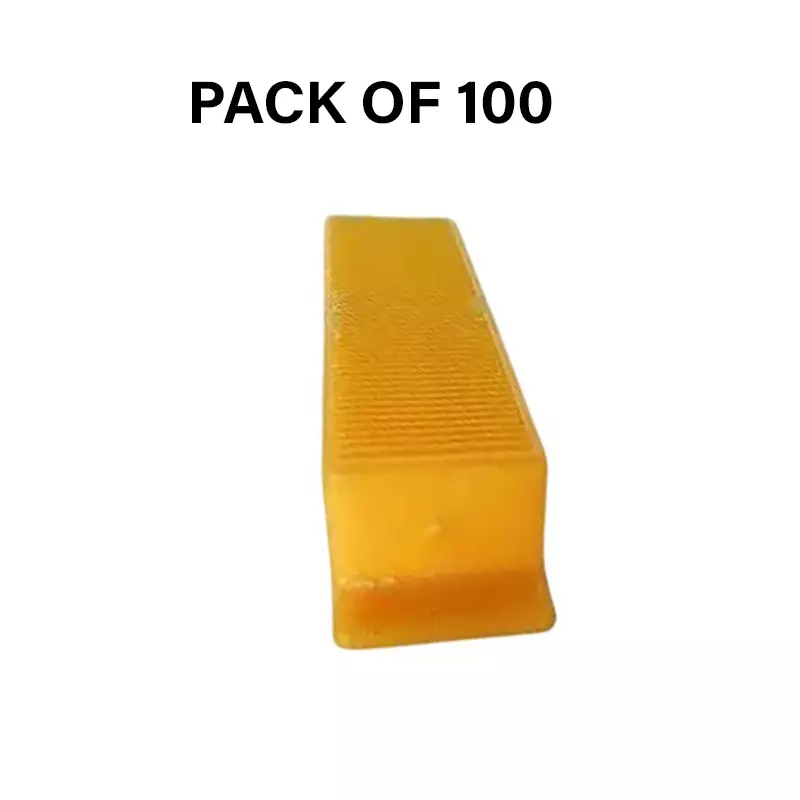 GENERIC Tile Leveler Wedges Yellow 9 cm Length Plastic Hand Grip for Home & Professional Use, 100 Pcs