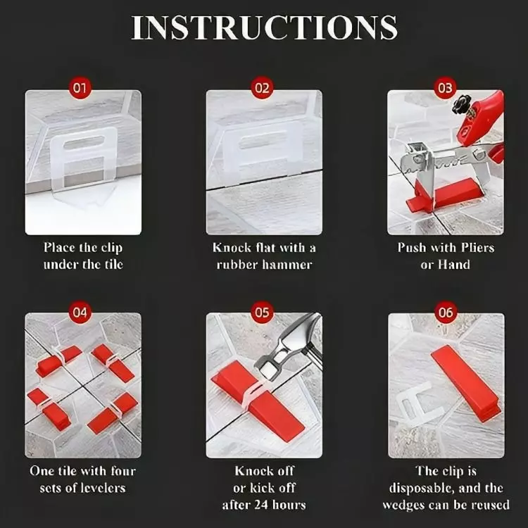 Shri Balaji International Tile Leveler Kit 7 cm Length (Pack of 150 Pcs)