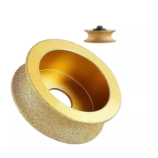 FLAMINGO ENTERPRISE Brazing Granite Molding Wheel with Lever Tool 20 mm Blade Diameter Iron Gold 20 cm (8 inch) Length, FM-482