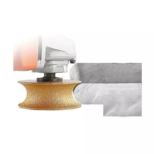 FLAMINGO ENTERPRISE Brazing Granite Molding Wheel with Lever Tool 20 mm Blade Diameter Iron Gold 20 cm (8 inch) Length, FM-482