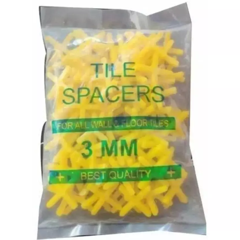 ToolsT 3 mm Yellow Tile Leveling Spacers (Pack of 500)