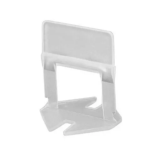 FLAMINGO ENTERPRISE Tile Leveling Clip Spacer 4 mm Durable Plastic White 2 cm Length, FM-355 (Pack of 100)