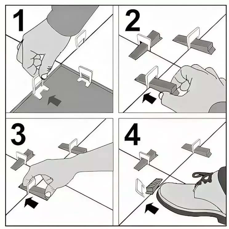 Shri Balaji International Tile Leveler Wedges And Clips 7 cm Length (Pack of 150 Pcs)