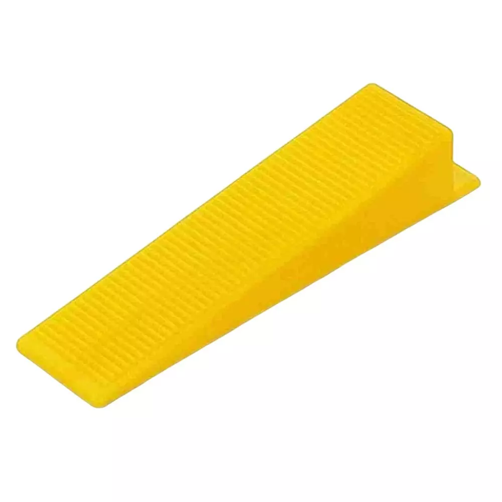 TileMaster 200 Pcs Tile Leveling Spacer Clip with 100 Wedges 5 mm Non-Magnetic Durable Plastic Yellow & White 5 cm Length TM-201