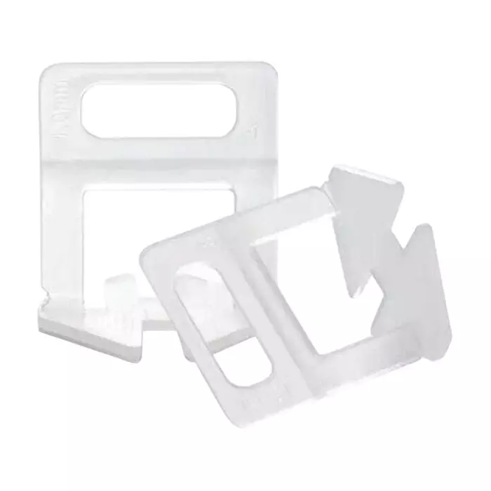 TileMaster 200 Pcs Tile Leveling Spacer Clip with 100 Wedges and 1 Plier Combo 3 mm Non-Magnetic Durable Plastic Red & White 5 cm Length TM-215