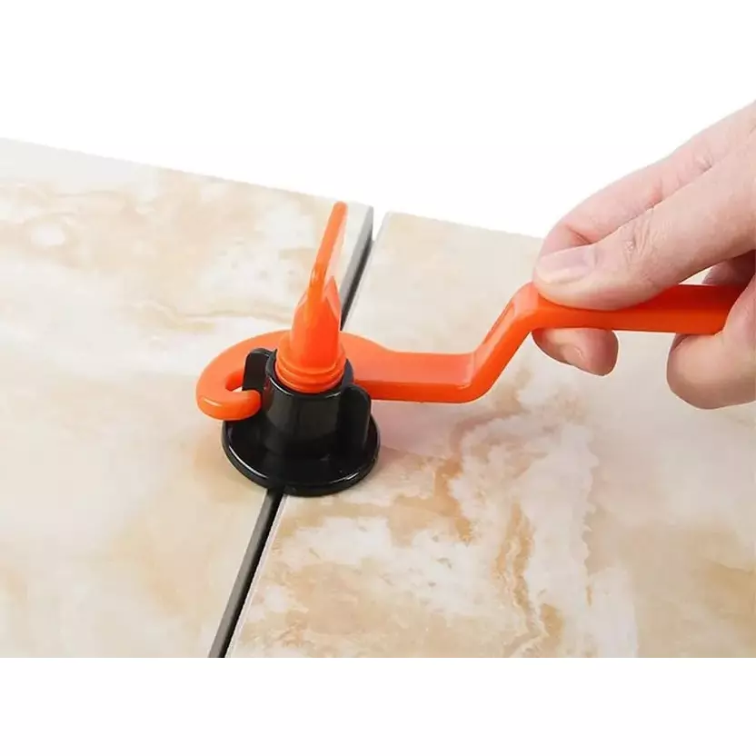 Helmik 7.5 cm Reusable Tile Leveling System kit with Special Wrench (Pack of 50 Pcs)