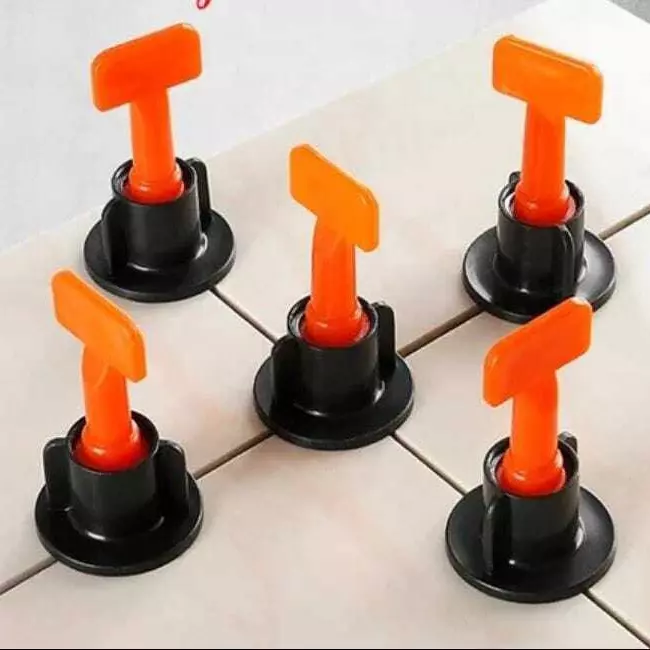 FLAMINGO ENTERPRISE 50 Pcs Tile Leveling System Kit with Special Wrench 1.5 mm Non-Magnetic Multicolor 7.5 cm Length, FM-263