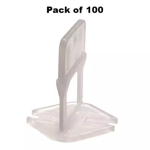 FLAMINGO ENTERPRISE Tile Leveling Spacer 2 mm Durable Plastic White 4 cm Length, FM-247 (Pack of 100)