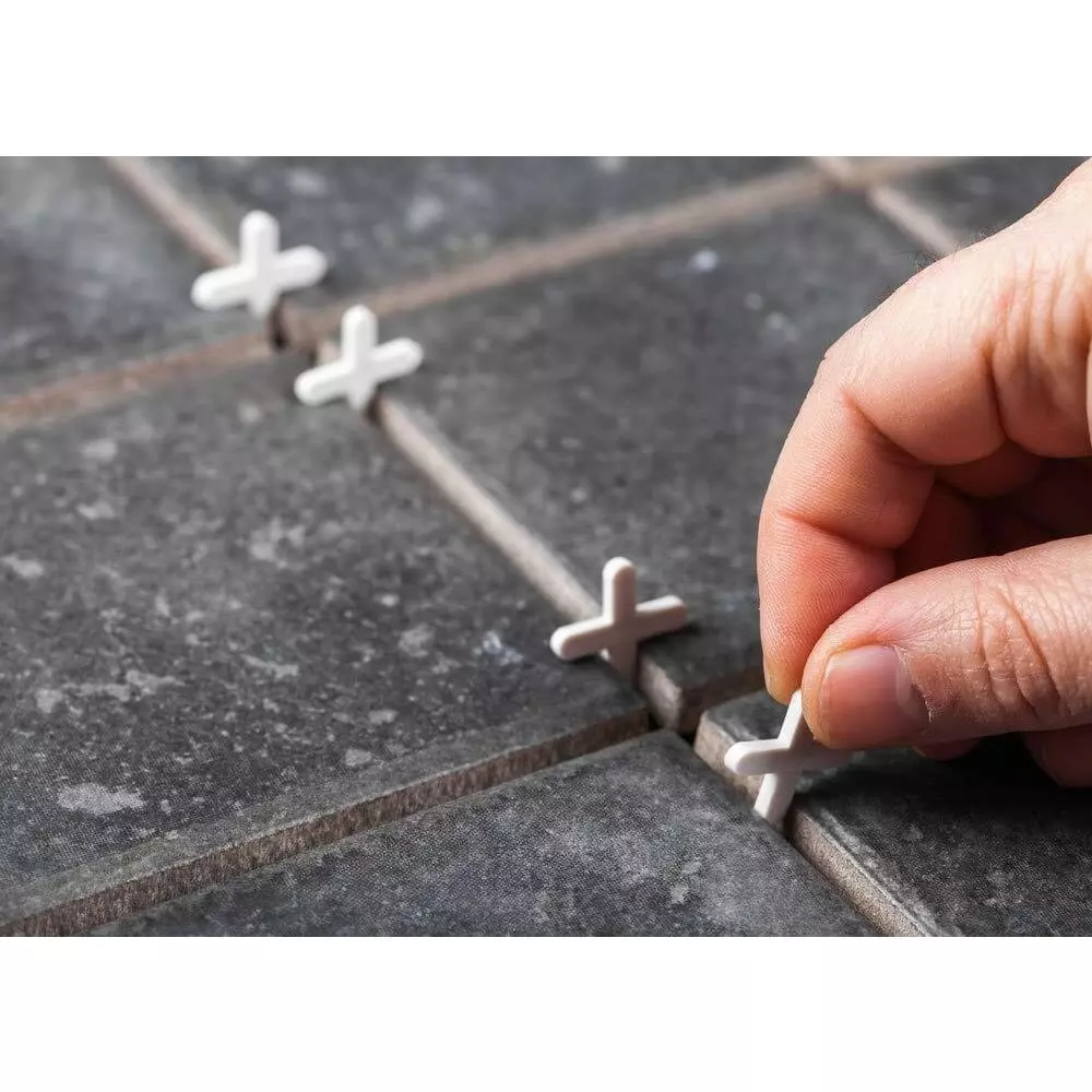 FLAMINGO ENTERPRISE Tile Leveling Spacer 3 mm Durable Plastic White 5 cm Length, FM-358 (Pack of 1000)