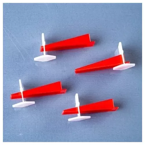 FLAMINGO ENTERPRISE Tile Leveler Kit 100 Pcs Wedge, 100 Clip Spacer, Plier & Measurement Scale Combo 3 mm Durable Plastic & Alloy Multiple Color 7 cm Length, FM-438