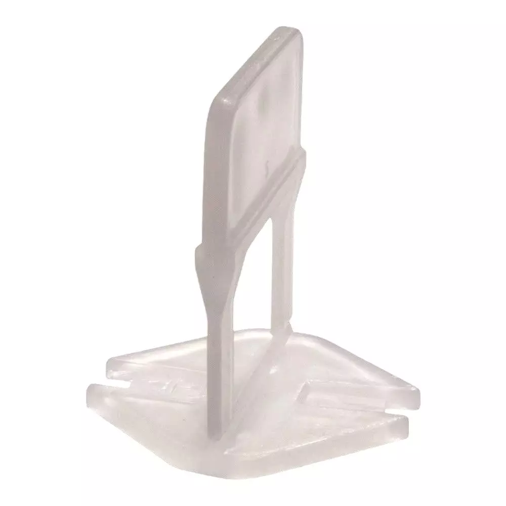 TileMaster Tile Leveling Spacer Clip 2 mm Non-Magnetic Durable Plastic White 4 cm Length TM-73 (Pack of 100)