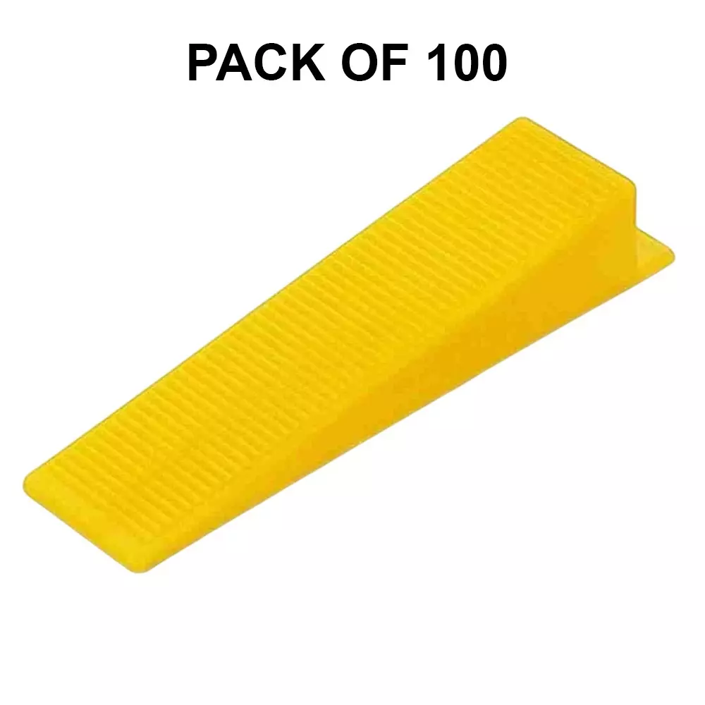 SUNELITE Tile Leveling Wedge and Clip Kit Plastic Hand Grip Yellow & White 3 mm (Clip) Thickness 4 cm Length