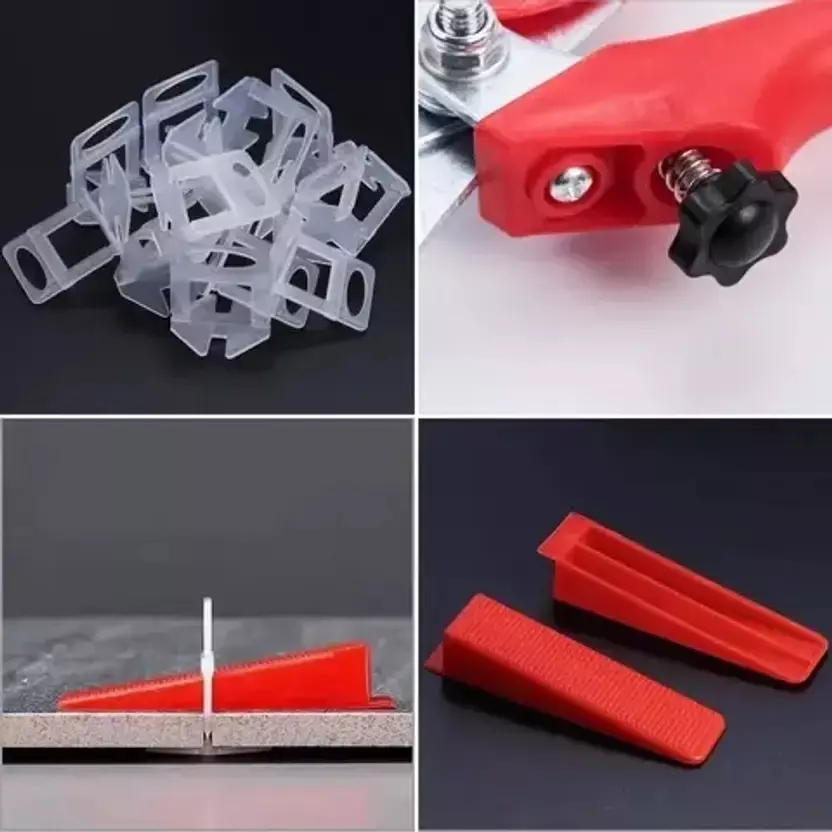 ToolsT 9.5 cm Tile Leveling System 200 Clips and 100 Wedges (Set of 300)