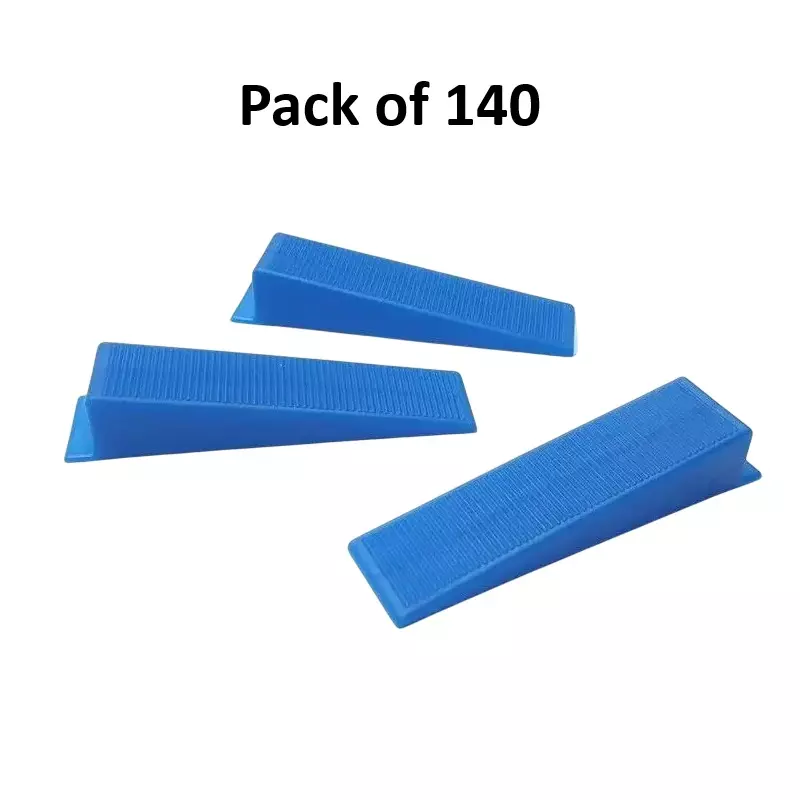 GENERIC Tile Leveling System Wedge Blue 2 cm Length Plastic for Home & Professional Use, (Pack of 140 Pcs)