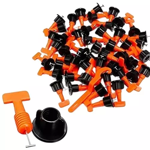 Ap Enterprise Tile Leveling System Kit 40 mm (4 cm) T Shaped Pins Fiber Red, Black (Pack of 50)