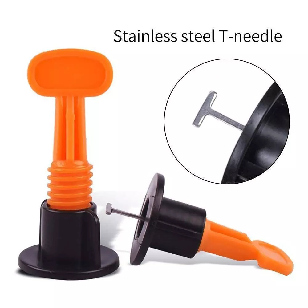 Ap Enterprise Tile Leveling System Kit 40 mm (4 cm) T Shaped Pins Fiber Red, Black (Pack of 50)