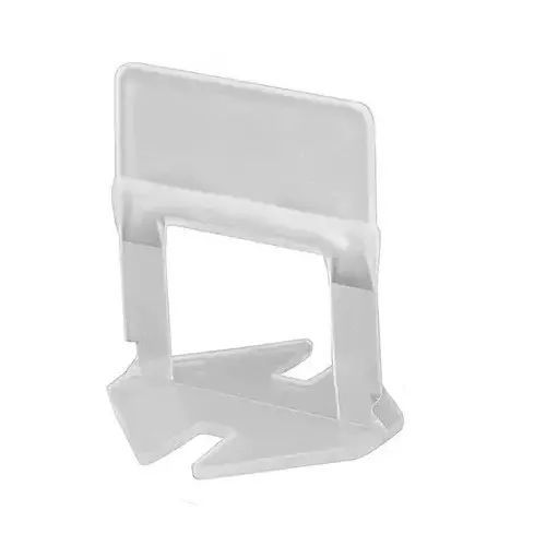 Fairmate Tile Levelling Clips Non Magnetic Plastic 2 cm Length White 4 mm Thickness for Home & Professional Use, (Pack of 100 Pcs)