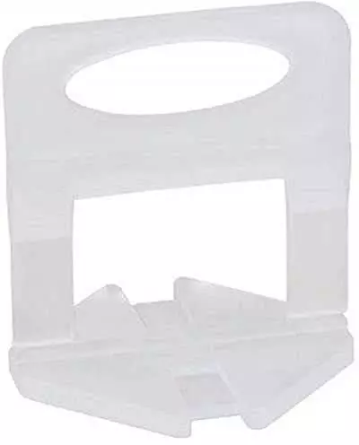 OLLSET Tiles Leveling Clips 40 mm (4 cm) Length Plastic White (Pack of 100)