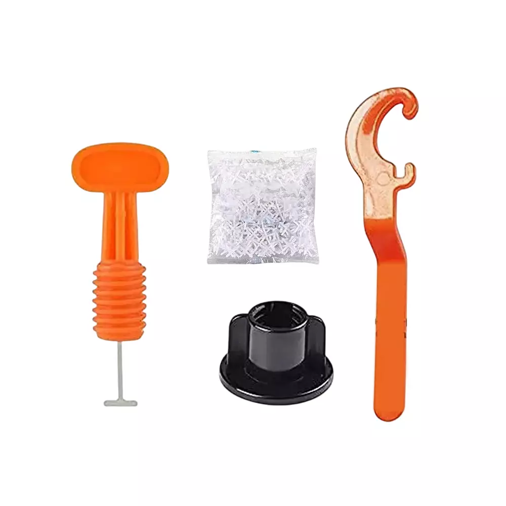 FLAMINGO ENTERPRISE Tile Leveling System 50 Pcs Kit With 1 Special Wrench & 4 mm Spacer 200 Non-magnetic Post Level 4 cm Length, FM-346