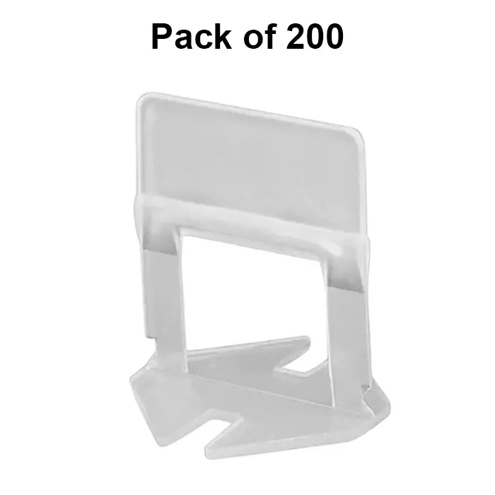 GETANYWAY Tile Levelling Spacer Clips 4 mm (0.15 inch) Post Level Non Magnetic PVC (Pack of 200)