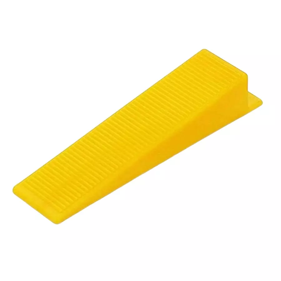 TileMaster 100 Pcs Tile Leveling Spacer Clip with 100 Wedges 4 mm Non-Magnetic Durable Plastic Yellow & White 11 cm Length TM-220