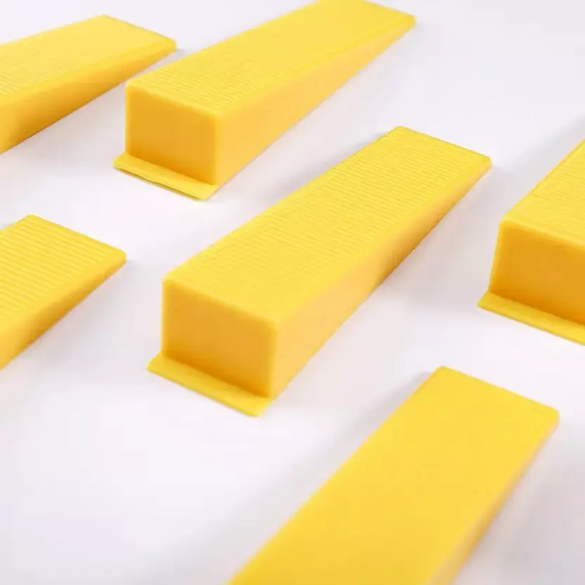 Fairmate New Reusable Leveling Wedges Non Magnetic Plastic 9 cm Length Yellow for Home & Professional Use, (Pack of 300 Pcs)