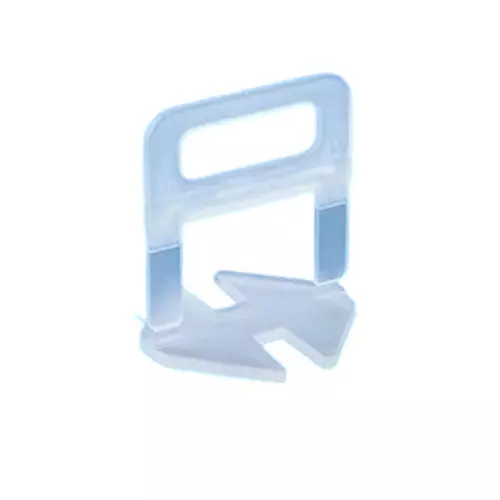 FLAMINGO ENTERPRISE Tile Leveling Clip Spacer 3 mm Durable Plastic White 2 cm Length, FM-439 (Pack of 100)