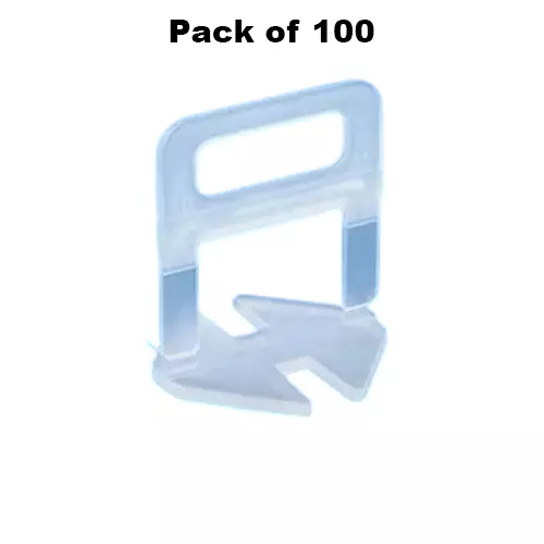 FLAMINGO ENTERPRISE Tile Leveling Clip Spacer 3 mm Durable Plastic White 2 cm Length, FM-439 (Pack of 100)