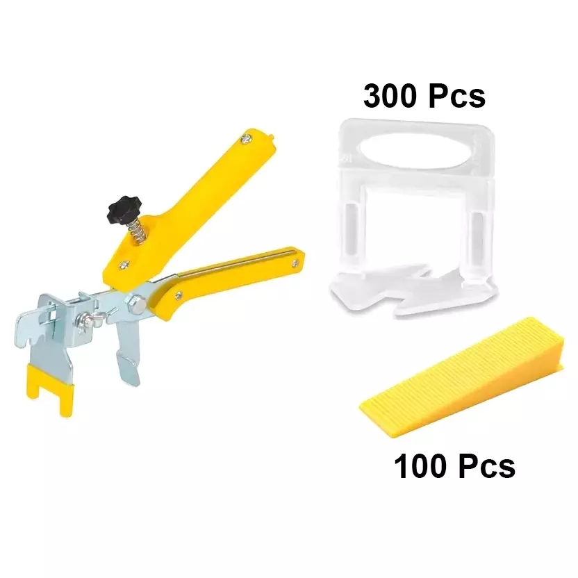 Facile Tile Leveling System Kit Mason Level Non Magnetic 300 Pcs Spacer 100 Pcs Wedges 1 Pc Plier for Industrial Use