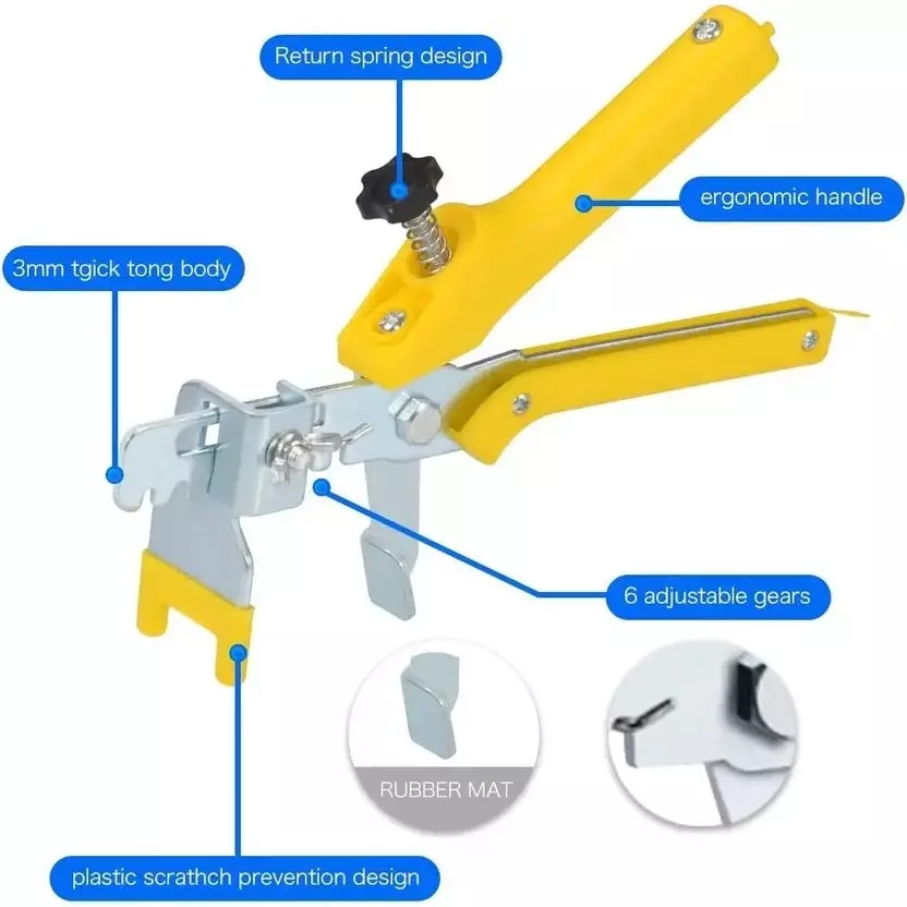 Facile Tile Leveling System Kit Mason Level Non Magnetic 300 Pcs Spacer 100 Pcs Wedges 1 Pc Plier for Industrial Use