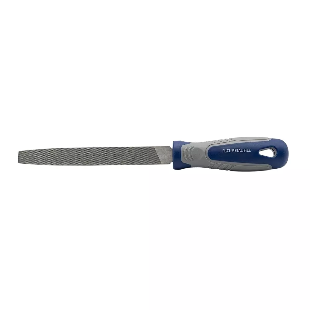 Blue-Point 10 inch (254 mm) Coarse Flat File with Tough Durable HSS Bi-Material Handle, BLFFC10