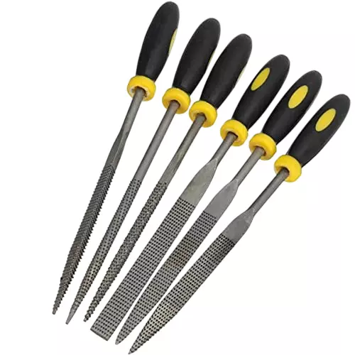 Generic Metal File Mini Assorted Rasp Diamond Needle File Repair Tool (Pack of 6 Pcs)