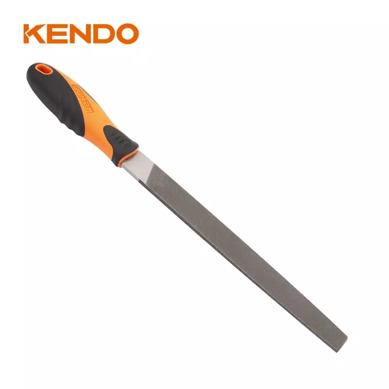 kendo-250-mm-2nd-cut-orange-black-steel-flat-file-30106