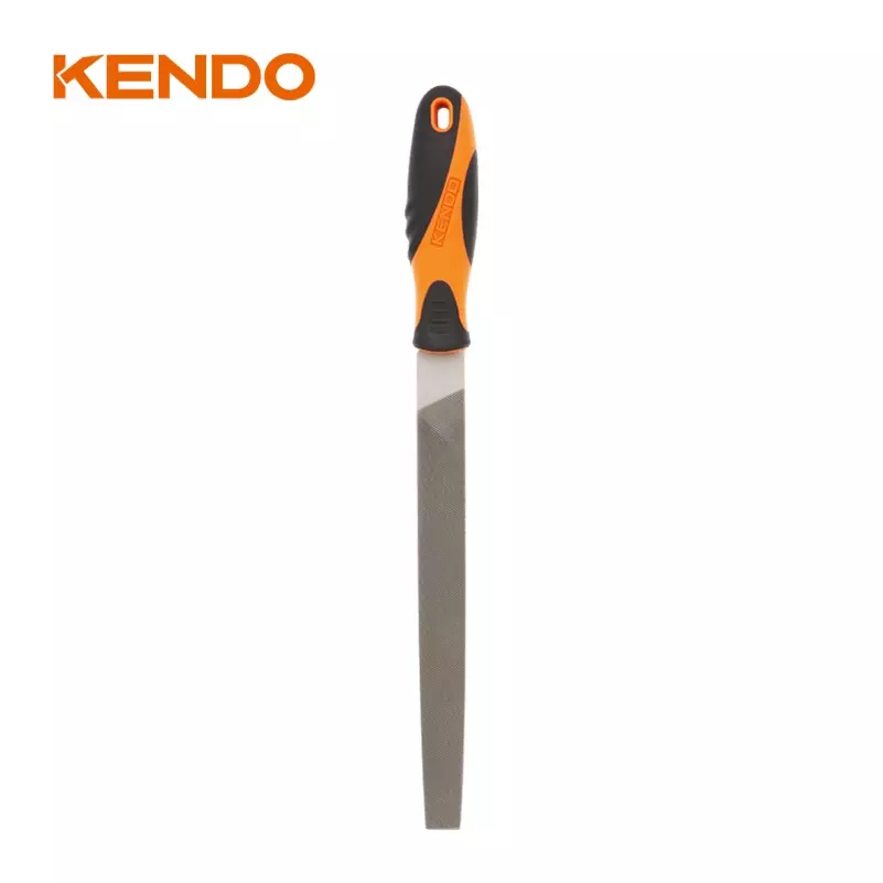 kendo-200-mm-2nd-cut-orange-black-steel-flat-file-30105