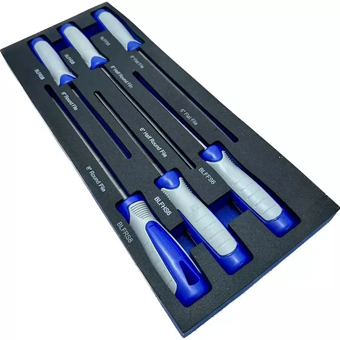 Blue-Point 6 Pcs File Set with Soft Grip Handle and Durable & Rust Resistant Construction, BPS17ALIN