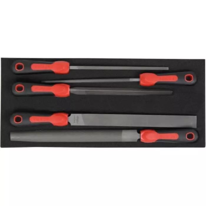 Sam Engineers File 413 mm Bastard Flat Half Round Triangular Handle With Soft-Grip Handle, LPJ-1MM